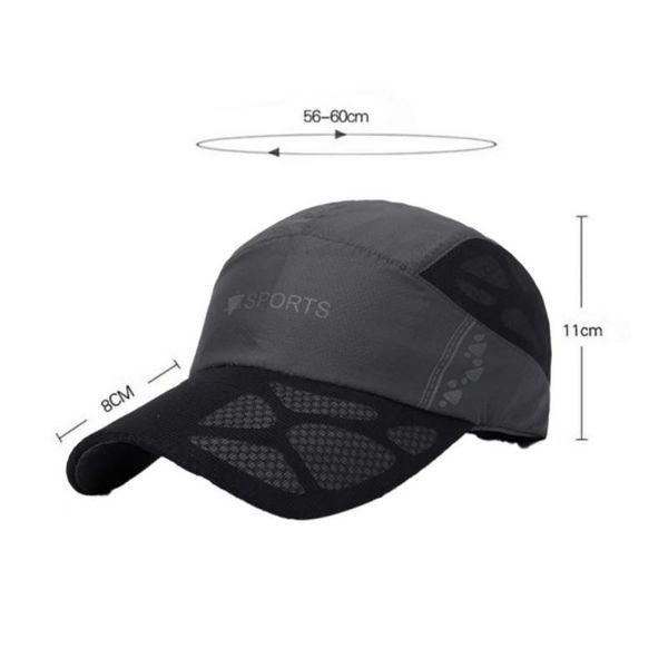 

outdoor hats men women breathable quick-drying peaked hat summer baseball caps running hiking cap sport low brim deep mesh, Black;white