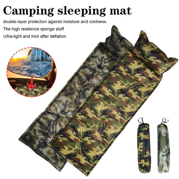 

outdoor pads hitorhike portablesleeping pad fast filling air bag camping mat inflatable mattress with pillow life rescue 900g cushion