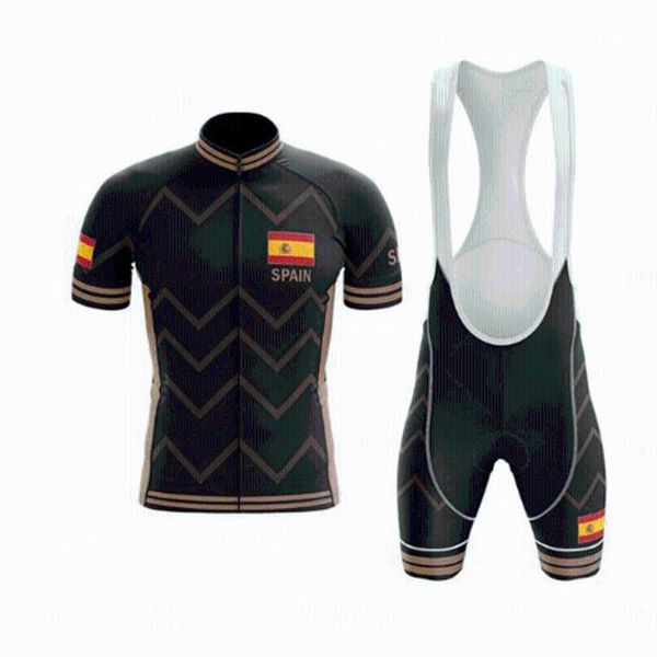 

men's cycling short suit, breathable, mountain bike, bib shorts for the spanish team, 2021 racing sets, Black;blue
