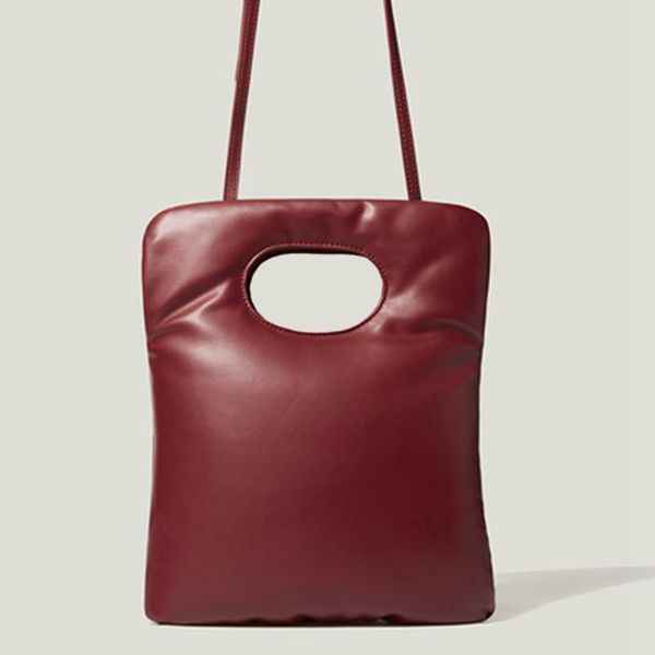 

evening bags retro down soft leather handbags tote 2021 women's brand winter ins messenger bag