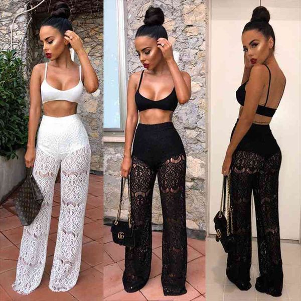 

women summer 2 piece strappy v neck crop and pants bodycon outfit long suit casual clothes, Gray