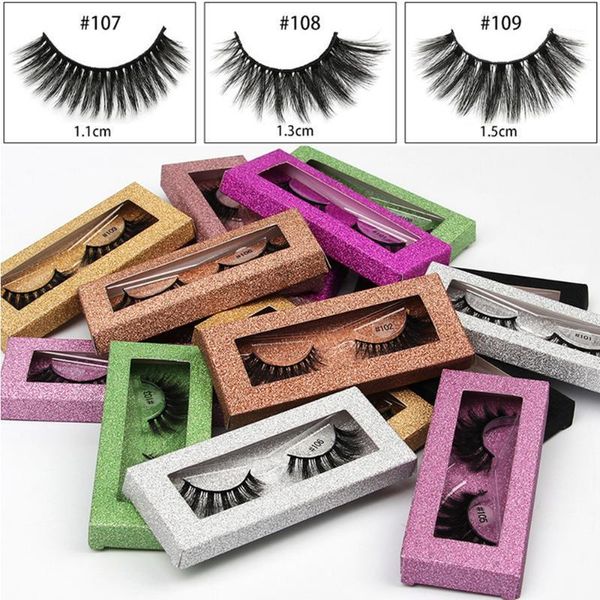 

1pair faux mink eyelashes makeup 3d lashes dramatic thick cross high volume fluffy false fake eye extension1