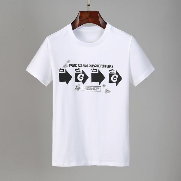 

t 19ss shirt designers luxurious men women couples casual short sleeve mens round neck tees 5 colors w63, White;black