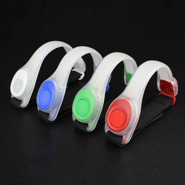

night cycling running led light armband 8 color reflective safety belt arm strap outdoor sports warn elbow & knee pads, Black;gray