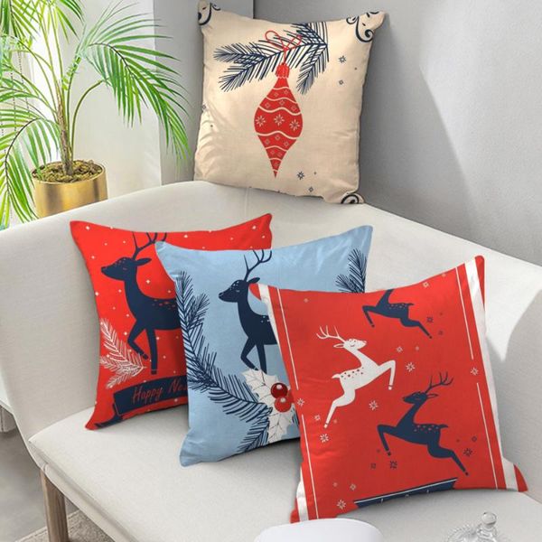 

cushion/decorative pillow fuwatacchi short plush cute christmas elk cushion cover case for home decoration throw pillowcase sofa decor