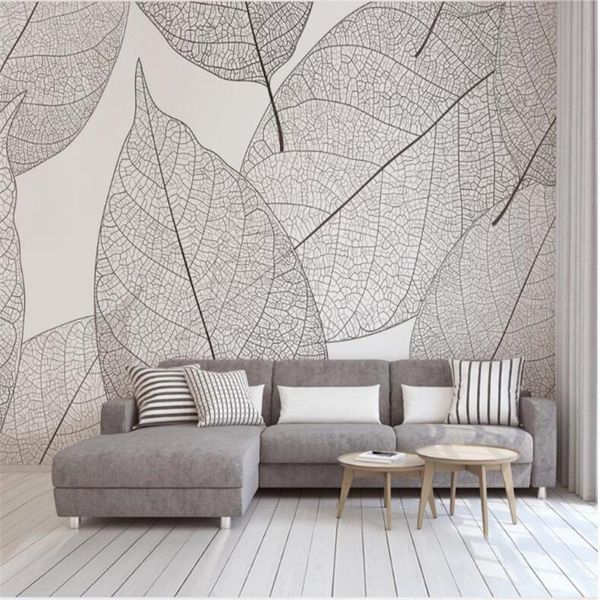 

wallpapers milofi custom wallpaper wall covering modern minimalist leaf vein texture background