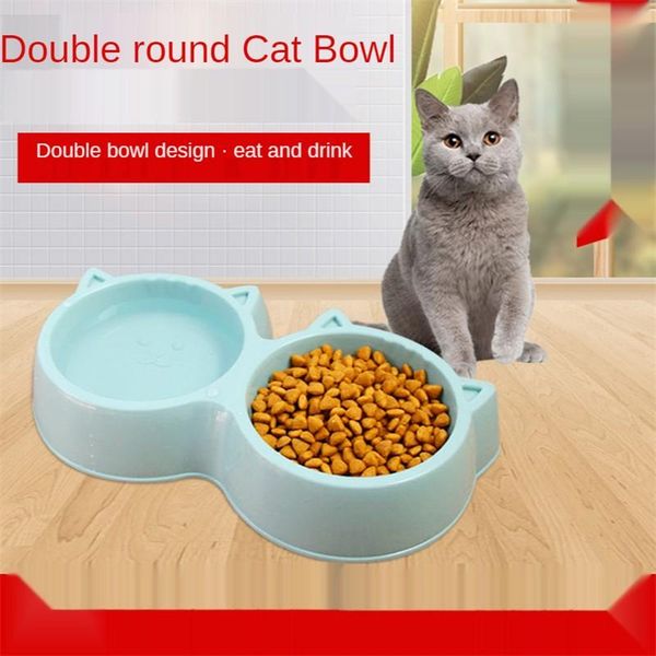

cat bowls & feeders plastic pet bowl double dog feeding dual round spot