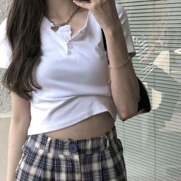 

women's t-shirt t shirts women korean chic short-sleeved female summer girl trendy fashion plain white tee