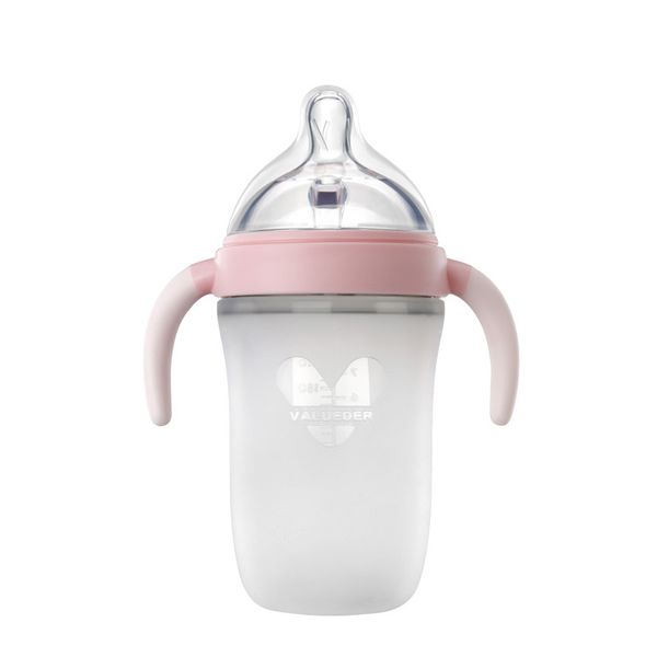 

240ml baby kids cute cup children learn training feeding drink water straw handle bottle school drinking food milk bottles