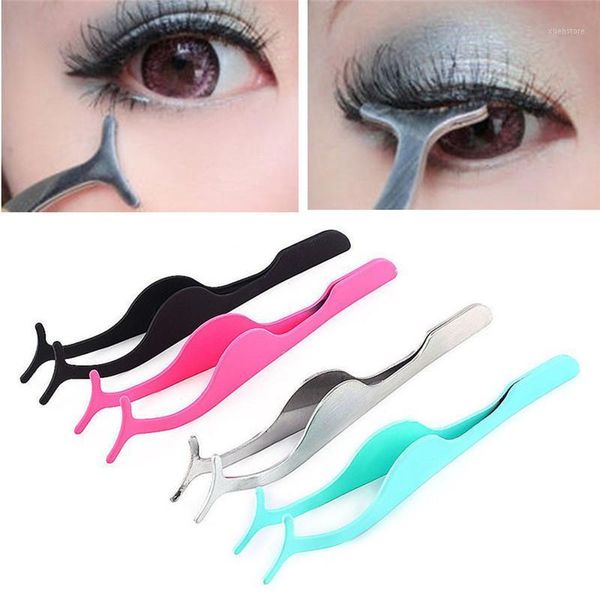 

1pc false eyelash tweezers fake eye lash applicator extension curler nipper auxiliary clip clamp makeup forceps tools1