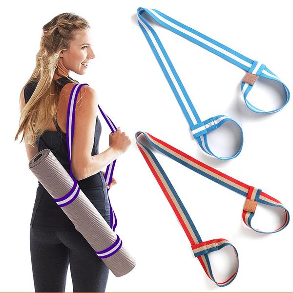 

resistance bands adjustable yoga mat strap belt sports sling shoulder carry exercise stretch fitness elastic