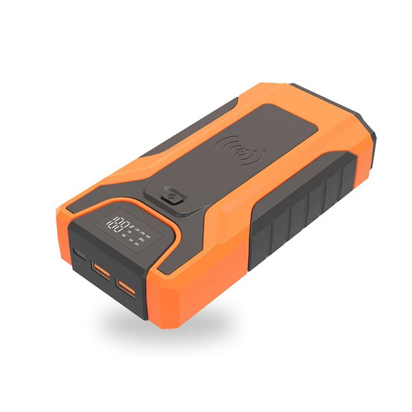 Auto Starthilfe Power Bank 12V Mit Handy Drahtlose Aufladen Outdoor Lightning Auto Notfall Batterie Ladegerät