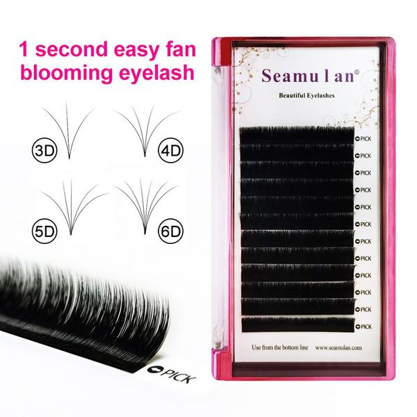 

false eyelashes easy fanning auto-fans eyelash extension soft fan lashes volume lash premium natural individual mink