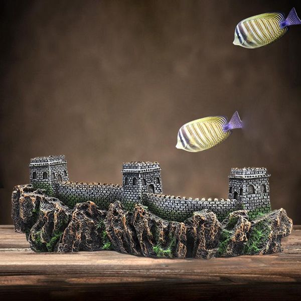 

decorations aquarium fish tank artificial rockery resin ornament cave landscaping decoration reptile hideout #