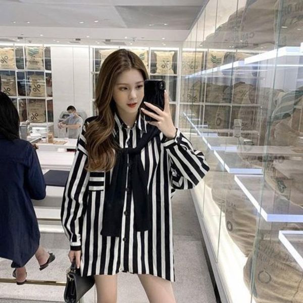 

women's blouses & shirts fashion women office long sleeve turn down casual elegant korean vintage sweet retro loose simple shirt cardi, White