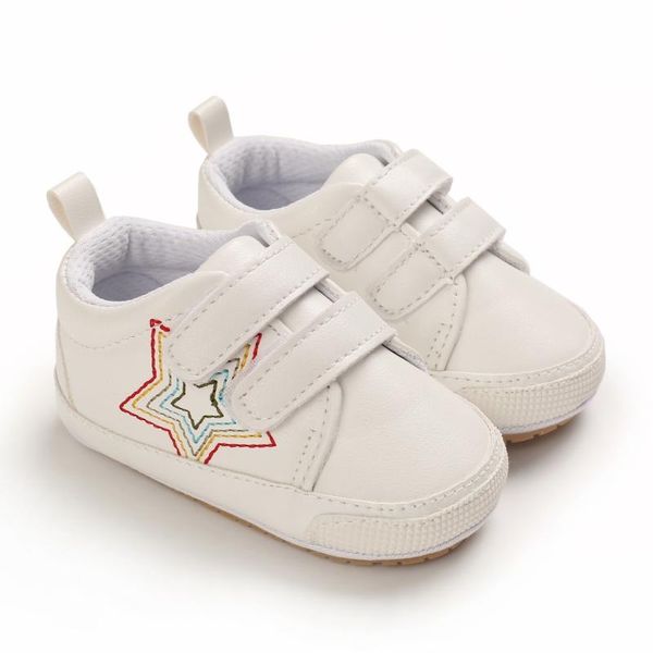

soft-soled anti-slip pu leather star toddler shoes for 0-18 month born baby girls / boys sneakers first walkers