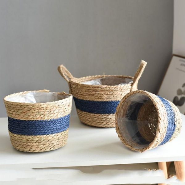 

storage baskets weaving basket rattan plant bamboo flower decoration