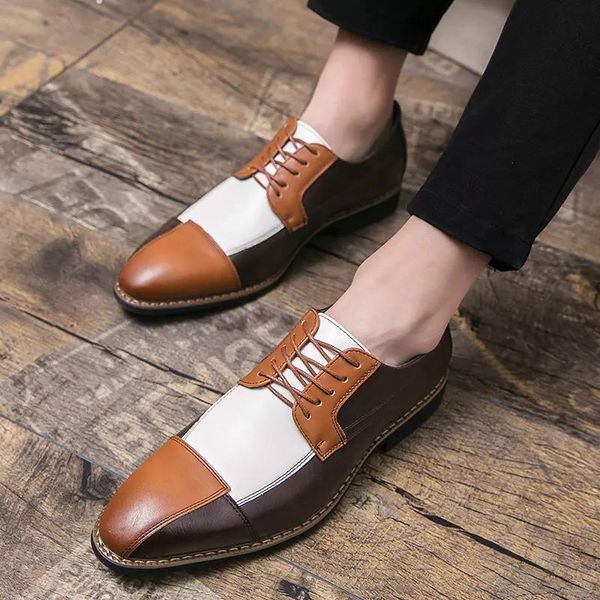 

dress shoes men male man formal plus size mens business driving vintage pu leather zapatos de hombres personlizar m0475, Black