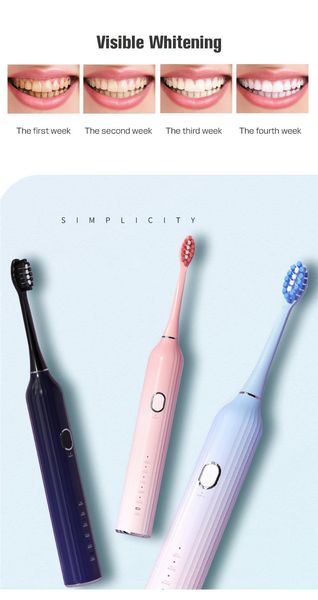 

smart electric toothbrush usb ultrasonic magnetic levitation soft set rechargeable whitening antibacterial artifact