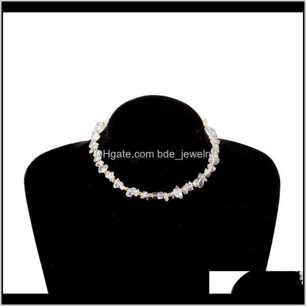 Ожерелья подвески ювелирные украшенные бирюзовые женские ожерелья прозрачный кристалл грубая каменная кофера простые женские модные ювелирные украшения