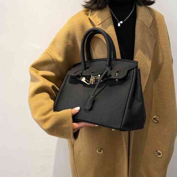 

birkins handbags womens fashion luxury classic premium totes bags the same lychee pattern platinum women's bag 2022 messenger portable