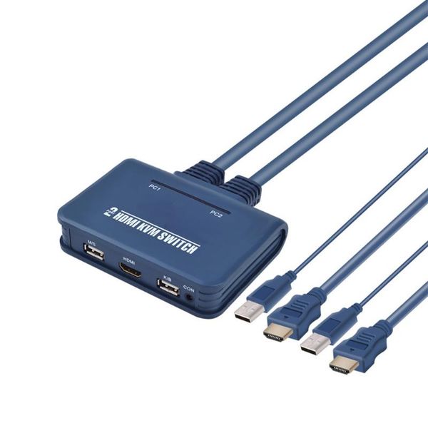 

audio cables & connectors kvm switch 4k 2-port usb switcher 4 port for pc lapmouse&keyboard sharing