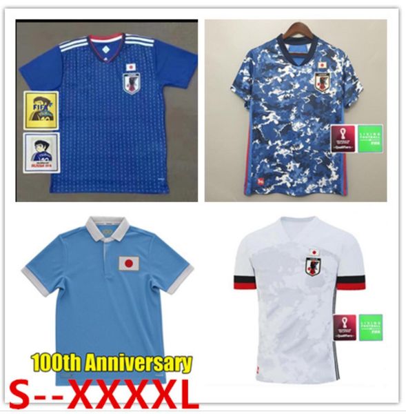 

japan 2022 100th anniversary soccer jersey 21 22 national team atom kagawa endo okazaki nagatomo hasebe kamamoto japanese men football shirt, Black