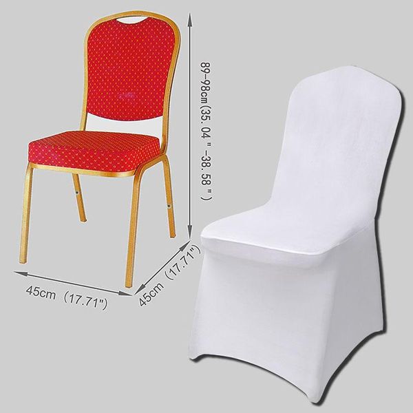 

chair covers 50/100 pcs white spandex wedding banquet decor universal stretch cover clothes party seat kitchen outdoor