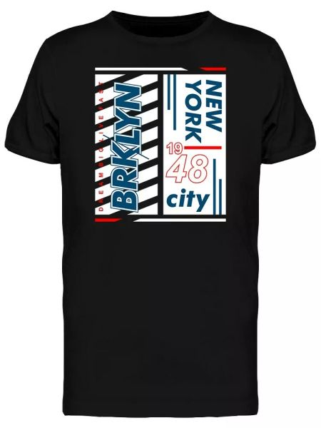 

Brooklyn City 1948 Typography Tee Men's -Image by Shutterstock, White;black