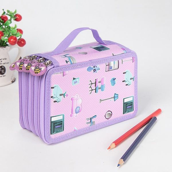 

pencil bags school waterproof case big 52/72 holes penal for girls boys pen box large storage cartridge bag stationery kit pencilcase