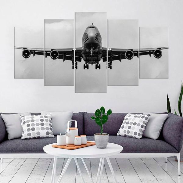 

paintings boeing 747 poster hd printing black and white airplane pictures 5 retro styles for living room office wall art canvas painting