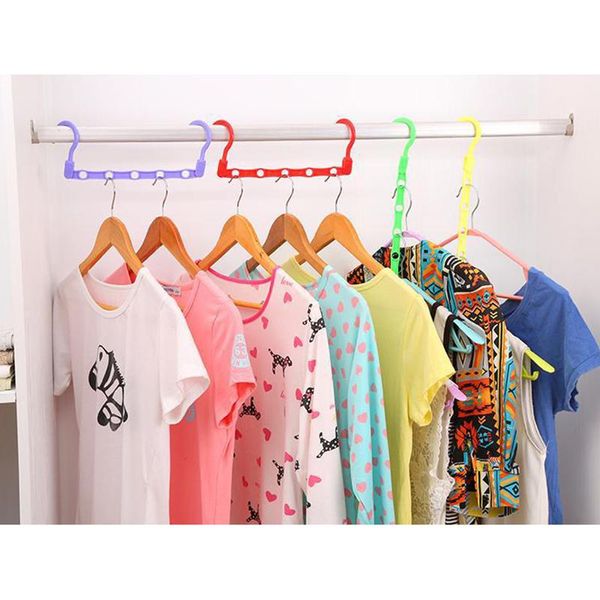 

hangers & racks 2pcs windproof 5-hole clothes coat hanger multifunctional non-slip wardrobe classification drying rack storage @ls