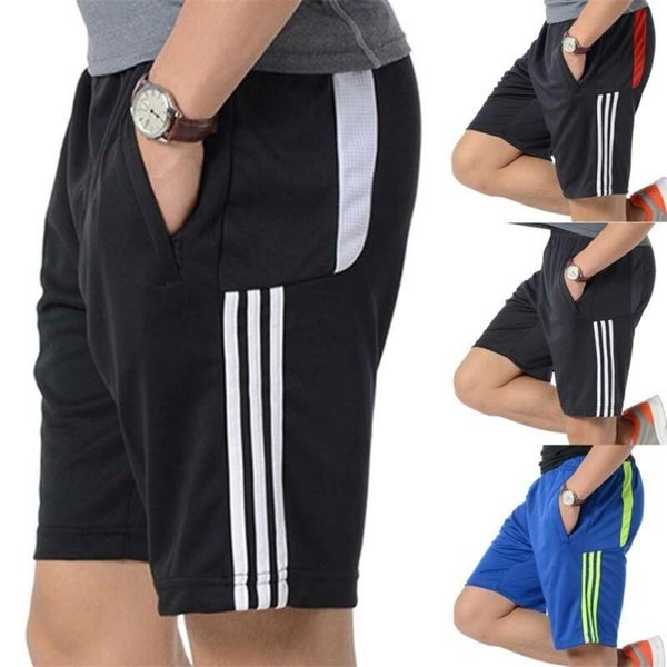 Oline Erkekler Koşu Şort Şerit Hızlı Kuru Nefes Artı Boyutu Rahat Sweatpants Pamuk Yaz Basketbol Egzersiz 210721