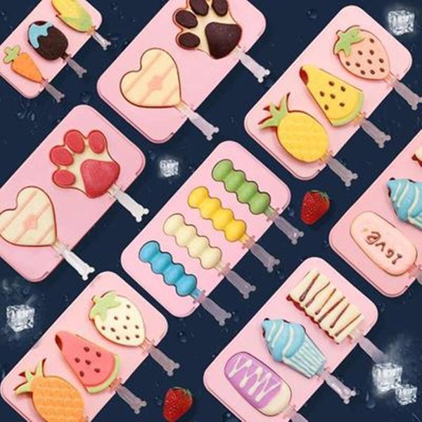 

baking moulds silicone ice cream mold diy homemade popsicle molds er juice 3 cell big size cube tray barrel maker mould tool