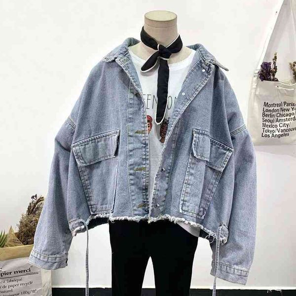 

women's jackets fashion chic denim women's jacket solid autumn blue coats mv2u, Black;brown