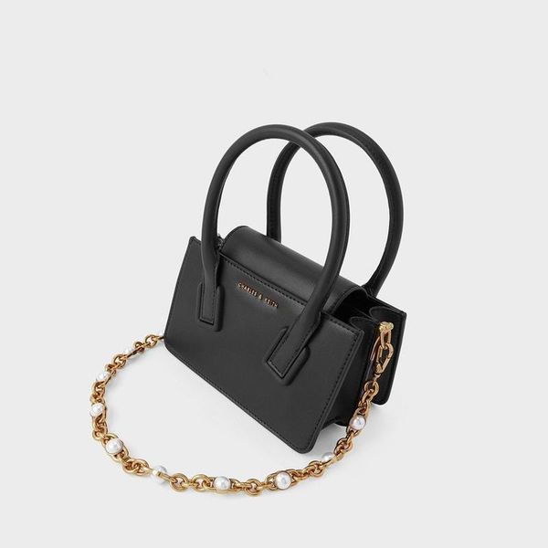 

evening bags 2021 fashion leather ladies handbags all-match pearl chain shoulder diagonal purses and luxury designer sac a main
