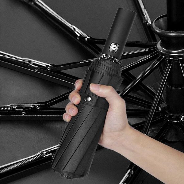 

umbrellas large windproof 12k umbrella luxury business men's full automatic three-folding girl sunny and rainy parapluie