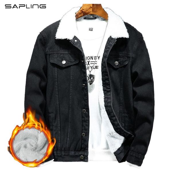 

men's jackets winter and spring plus velvet thick warm coat denim jacket fashion loose overcoat casual man slim m-5xl, Black;brown