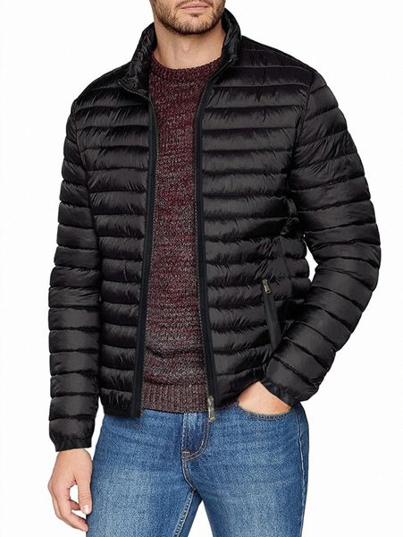 

men zip up puffer coat p3dw#, Black;brown