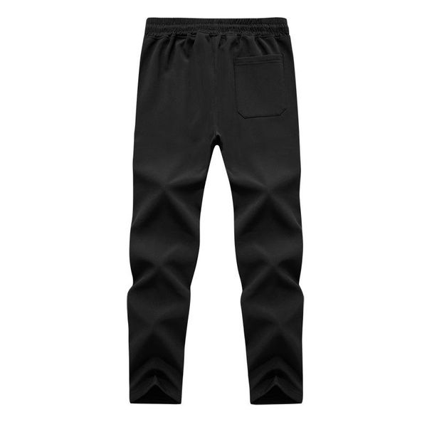 

men's pants autumn and winter plus velvet casual assault trousers slim, Black