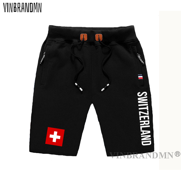 

men's shorts swiss confederation switzerland mens beach board flag workout zipper 2021 che ch confoederatio helvetica, White;black