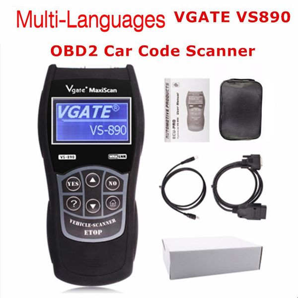 

code readers & scan tools multi-languages vgate vs890s obd2 car diagnostic scanner vs890 tool vs 890 can-bus reader