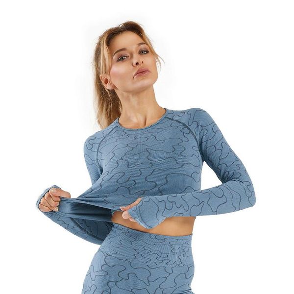 

sports suit outfit fitness set wear high waist gym seamless workout clothes 2021 long sleeve 3 piece yoga sets for women