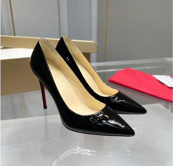 

dress shoes 2022 spring autumn 12cm 10cm high heels nightclub pumps shallow mouth red sole pointed single women's, Black
