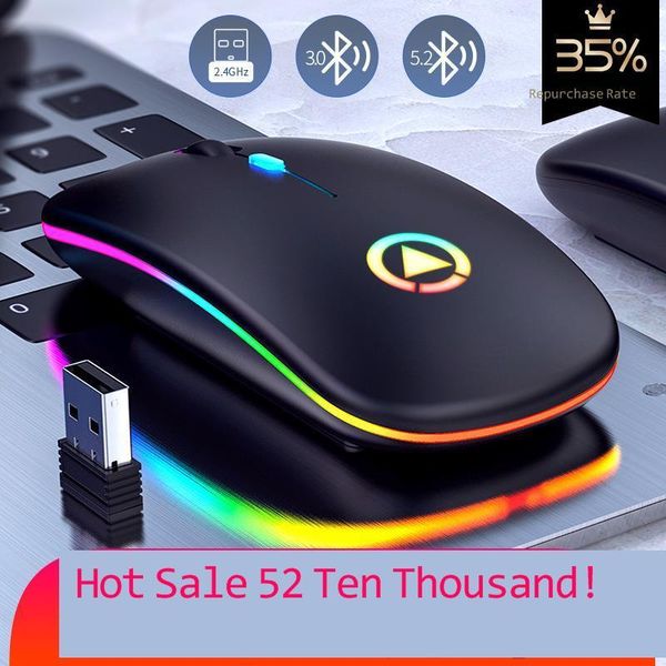 

mice yindiao a2 silent wireless mouse charging bluetooth luminous computer accessories office