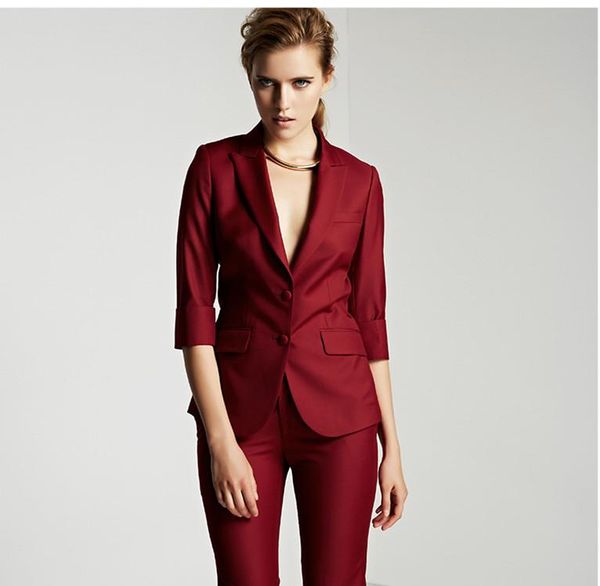 

women's suits & blazers formal women suit for office ladies business custom made wine professional work wear pant (jacket+pants), White;black