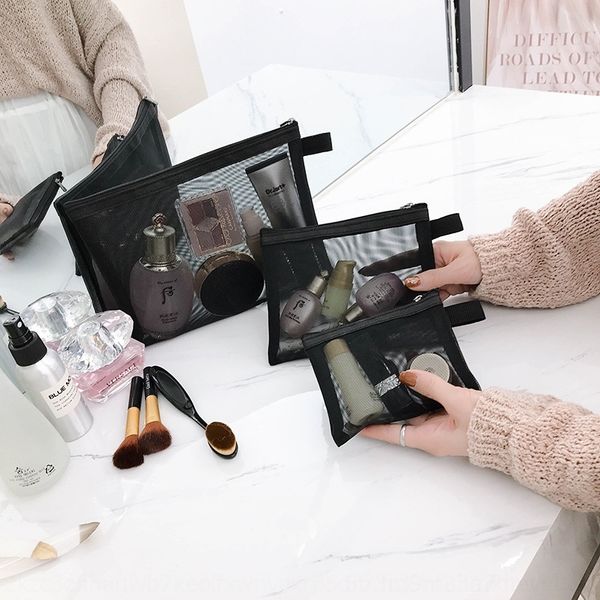 

mjt korean transparent gauze portable travel cosmetic gauze cosmetic storage bag storage bags