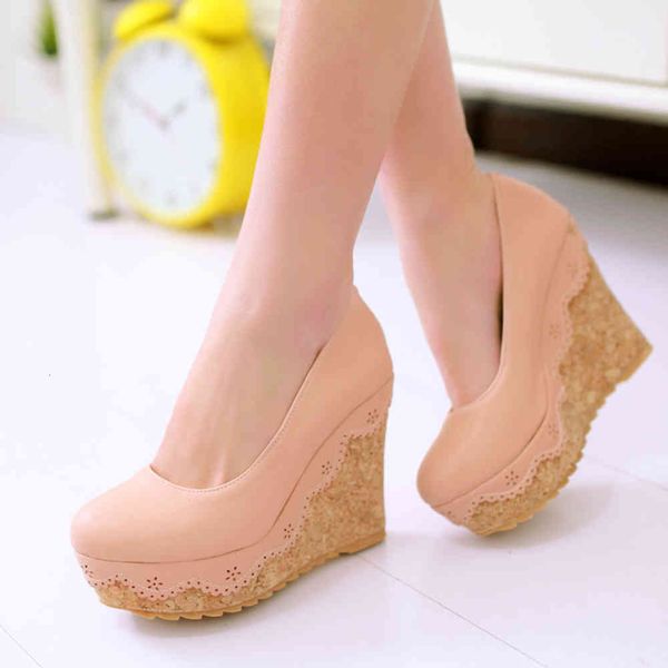 

sandals brand girls trendy high wees platform round toe party casual pumps spring fashion stylish shoes for women, Black