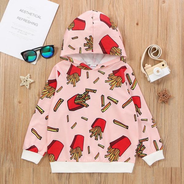 

hoodies & sweatshirts patpat kid boy/kid girl french fries hooded sweatshirt, Black