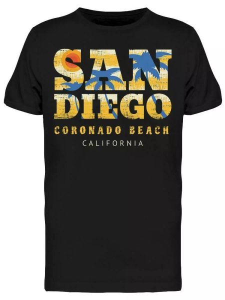 

San Diego Tropical Sun Coronado Tee Men's -Image by Shutterstock, White;black